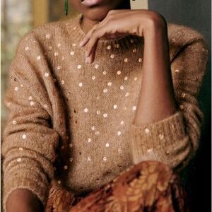 LUDIVINE JUMPER Golden Camel Size M